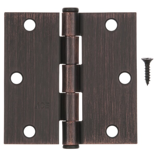 Hampton Hampton 3-1/2 in. L Oil Rubbed Bronze Residential Door Hinge 12 pk 01-3550-196 - main